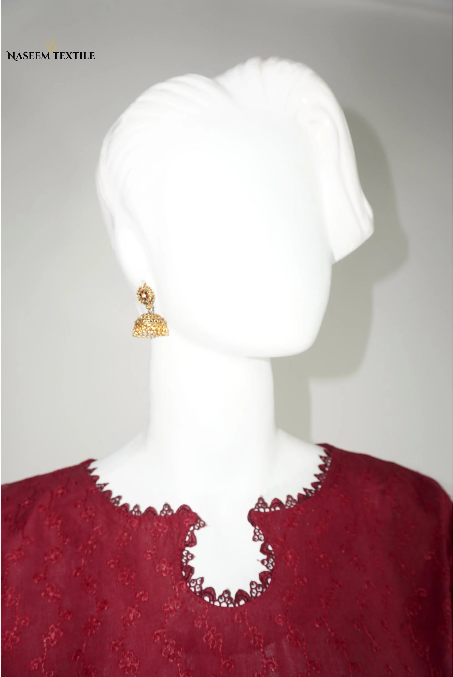 Everyday Luxe - Maroon Chikankari 2-piece Stitched Suit for Women | Kurta & Trouser | NT-WS6