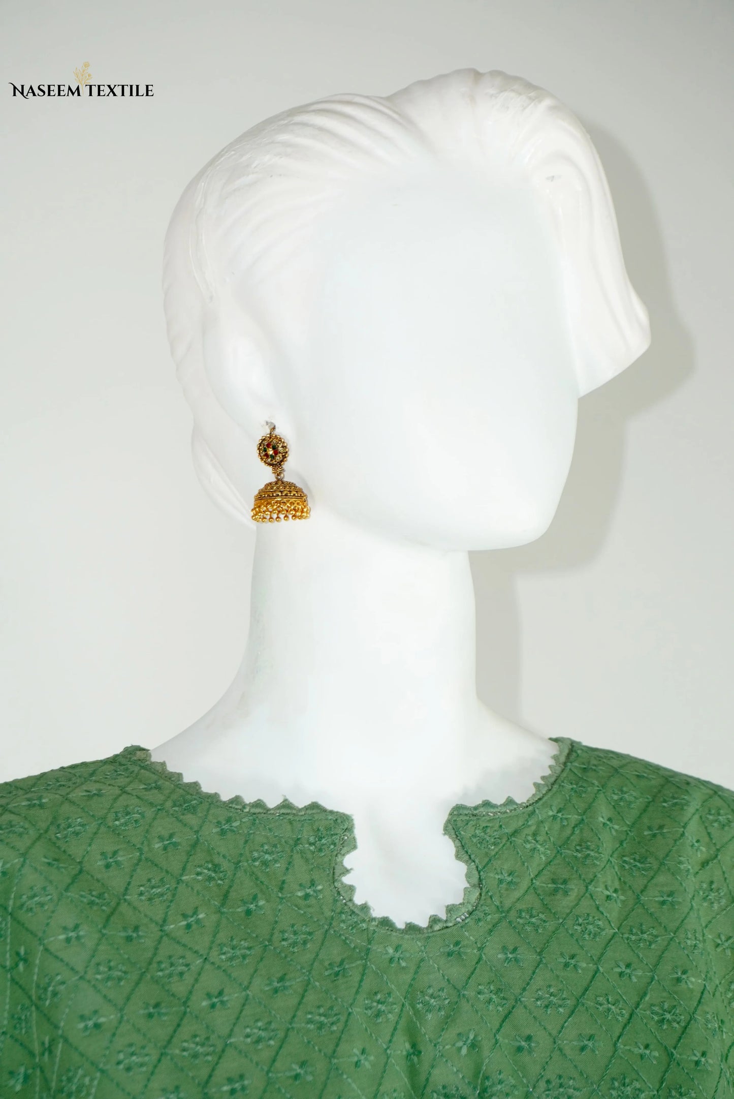 Everyday Luxe - Green Chikankari 2-piece Stitched Suit for Women | Kurta & Trouser | NT-WS07