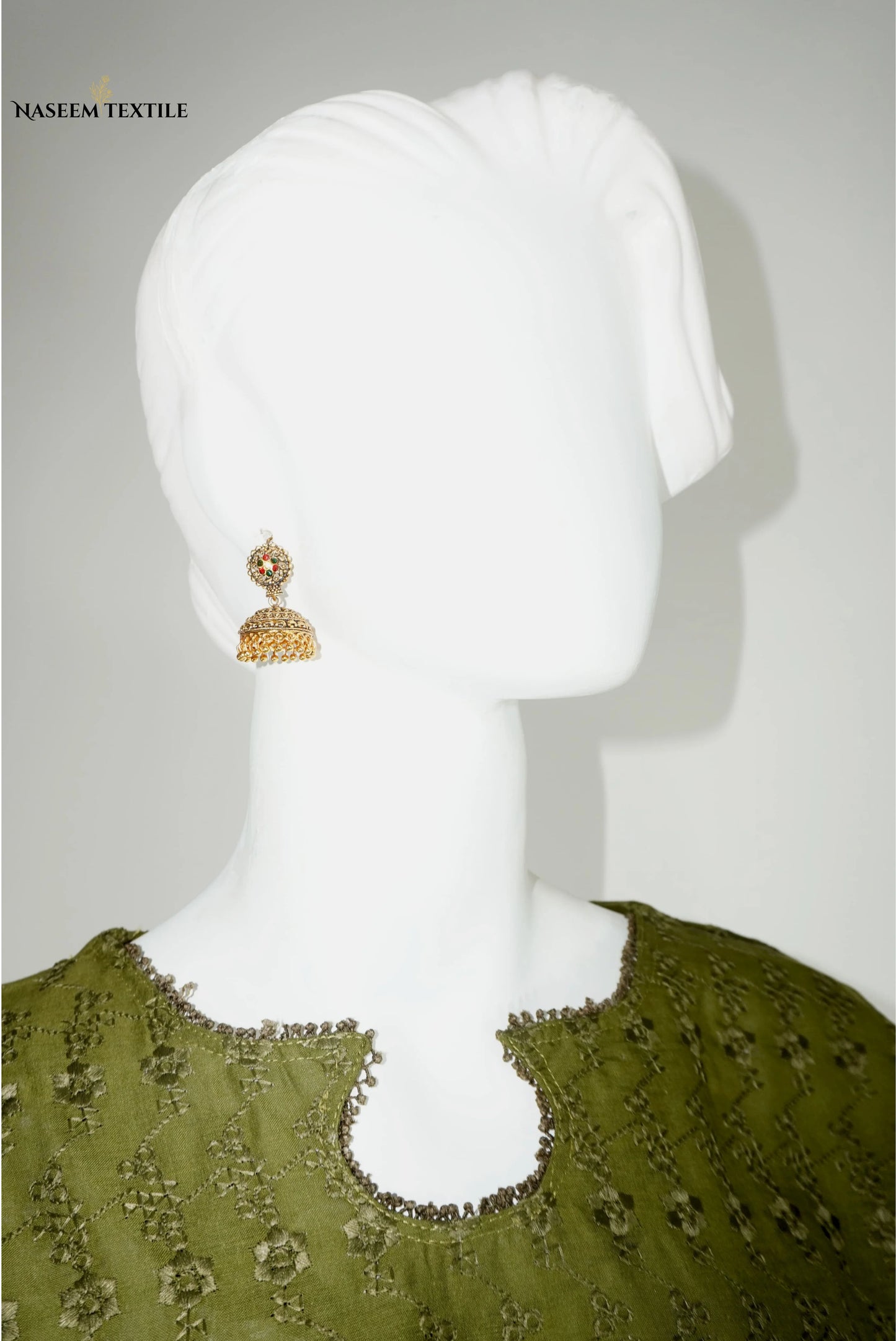 Everyday Luxe - Olive Green Chikankari 2-piece Stitched Suit for Women | Kurta & Trouser | NT-WS01