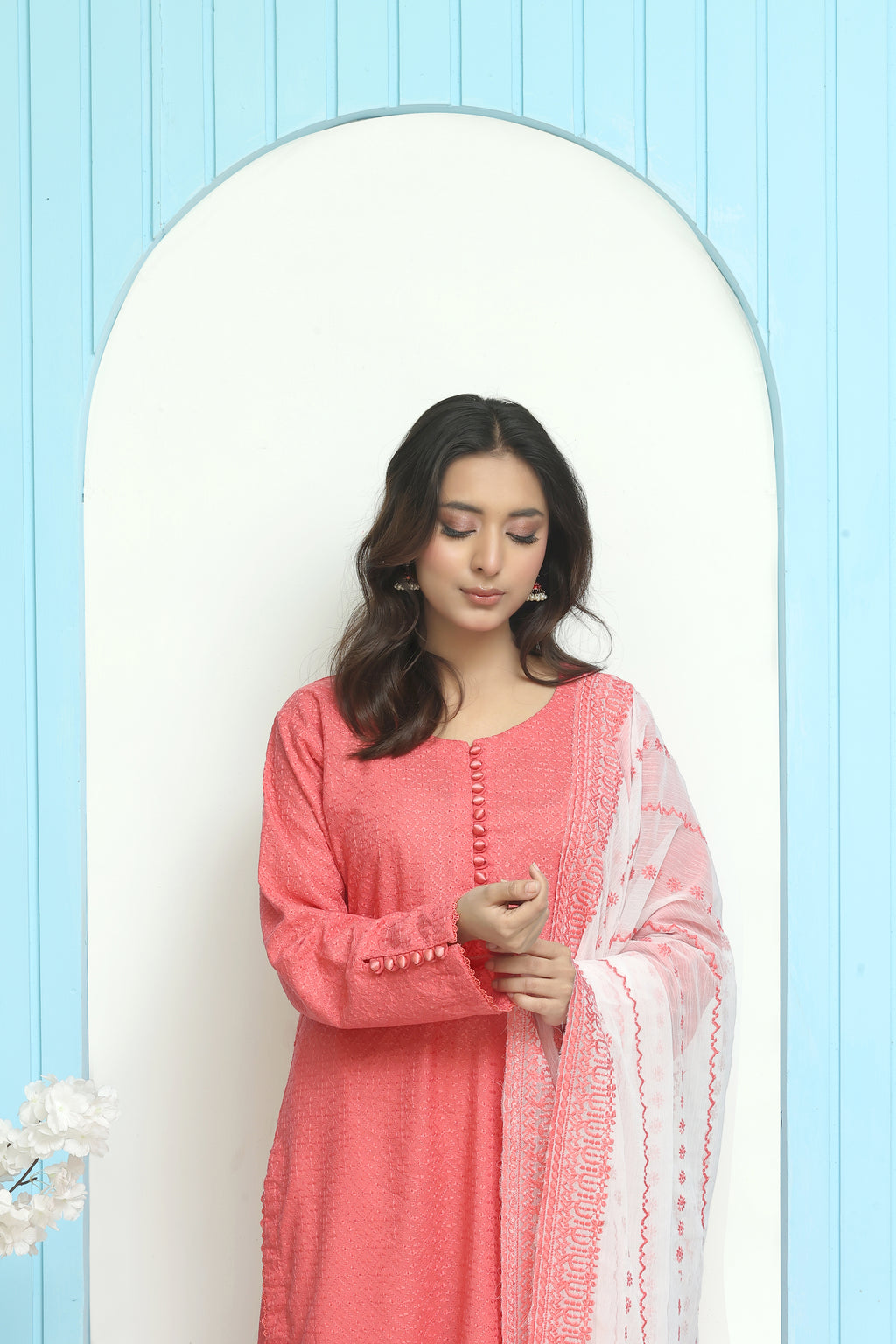 Marlowe Premium Chikankari Unstitched 3pcs suit