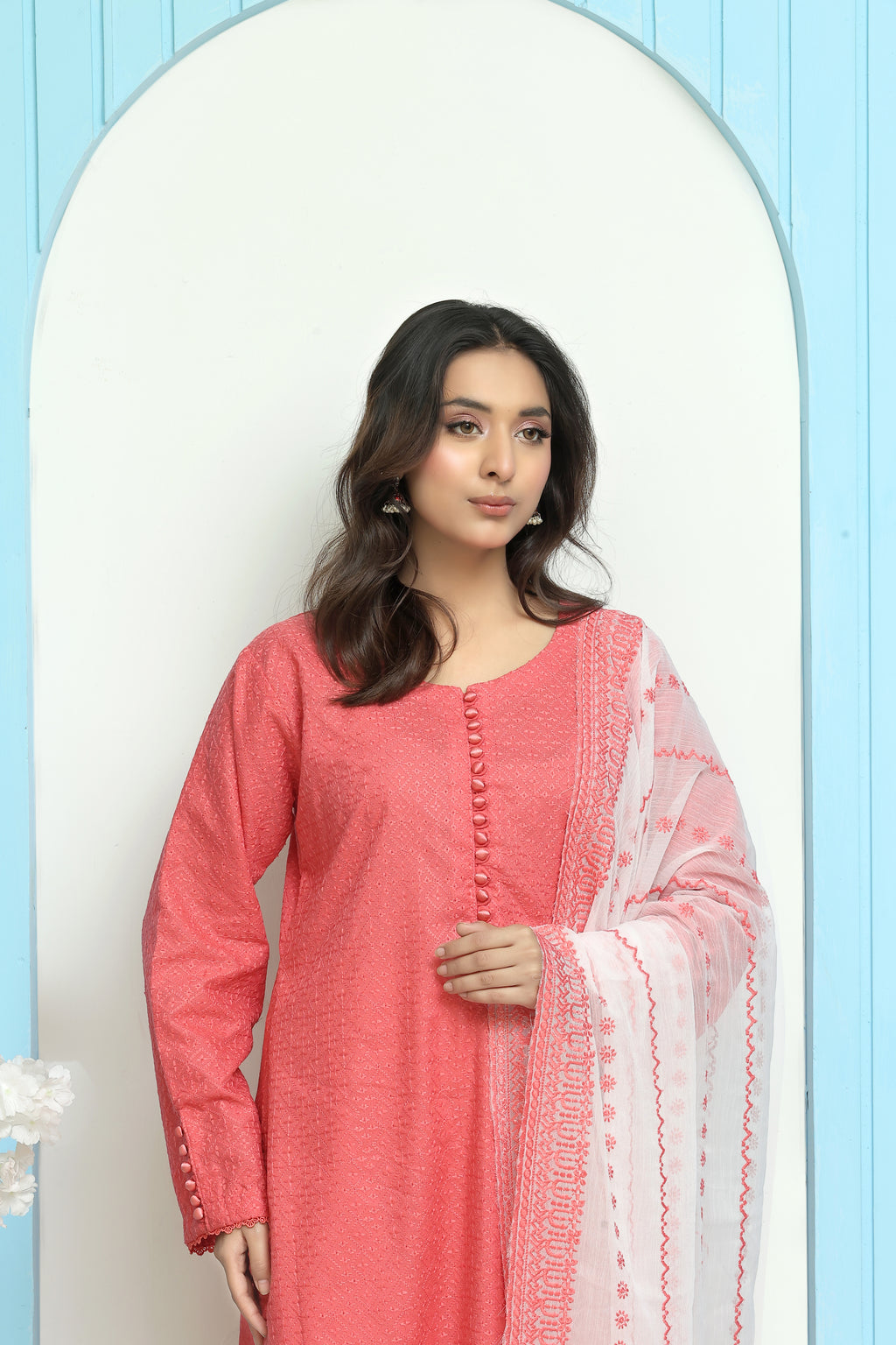 Marlowe Premium Chikankari Unstitched 3pcs suit