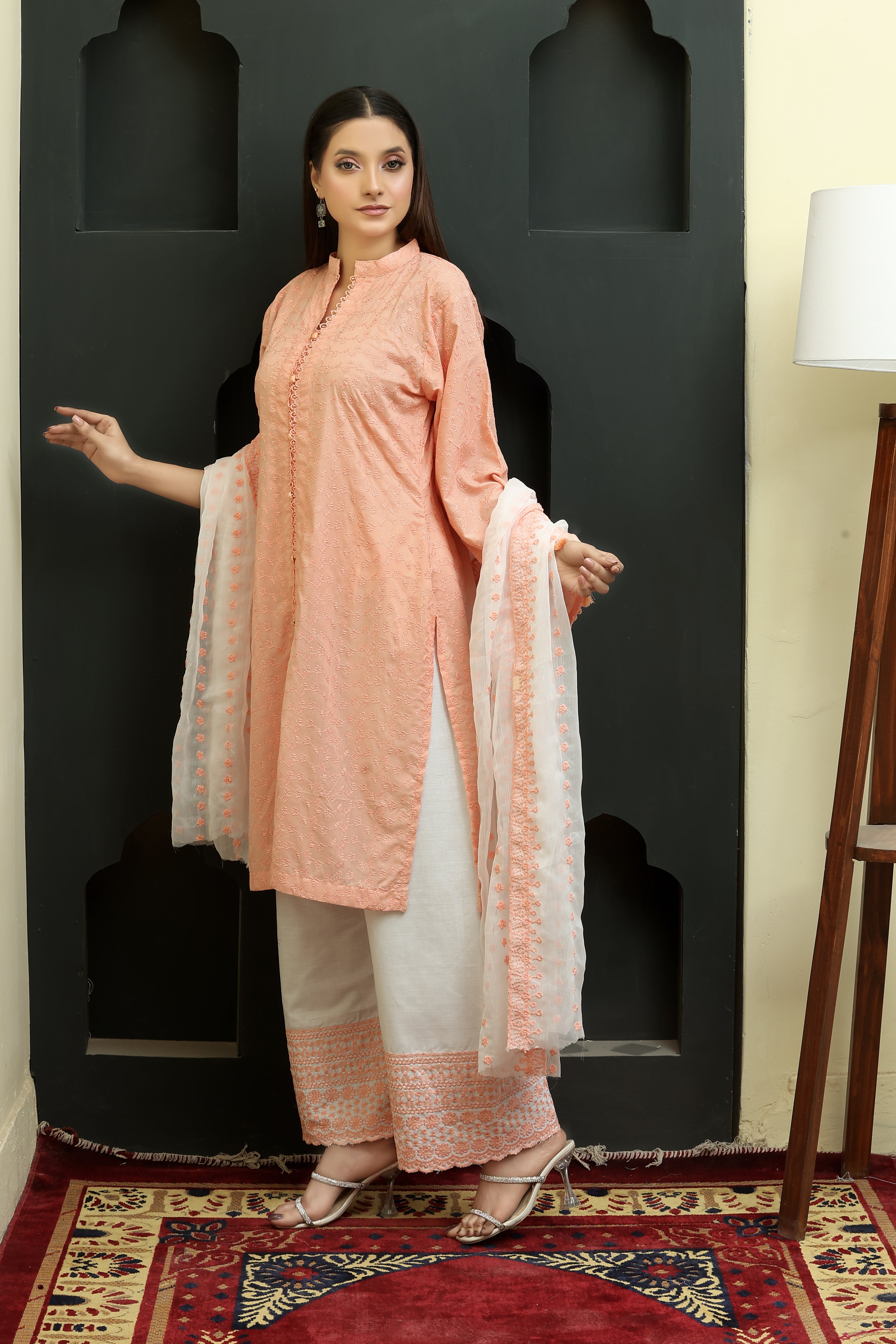 Premium Chikankari Unstitched 3pcs suit