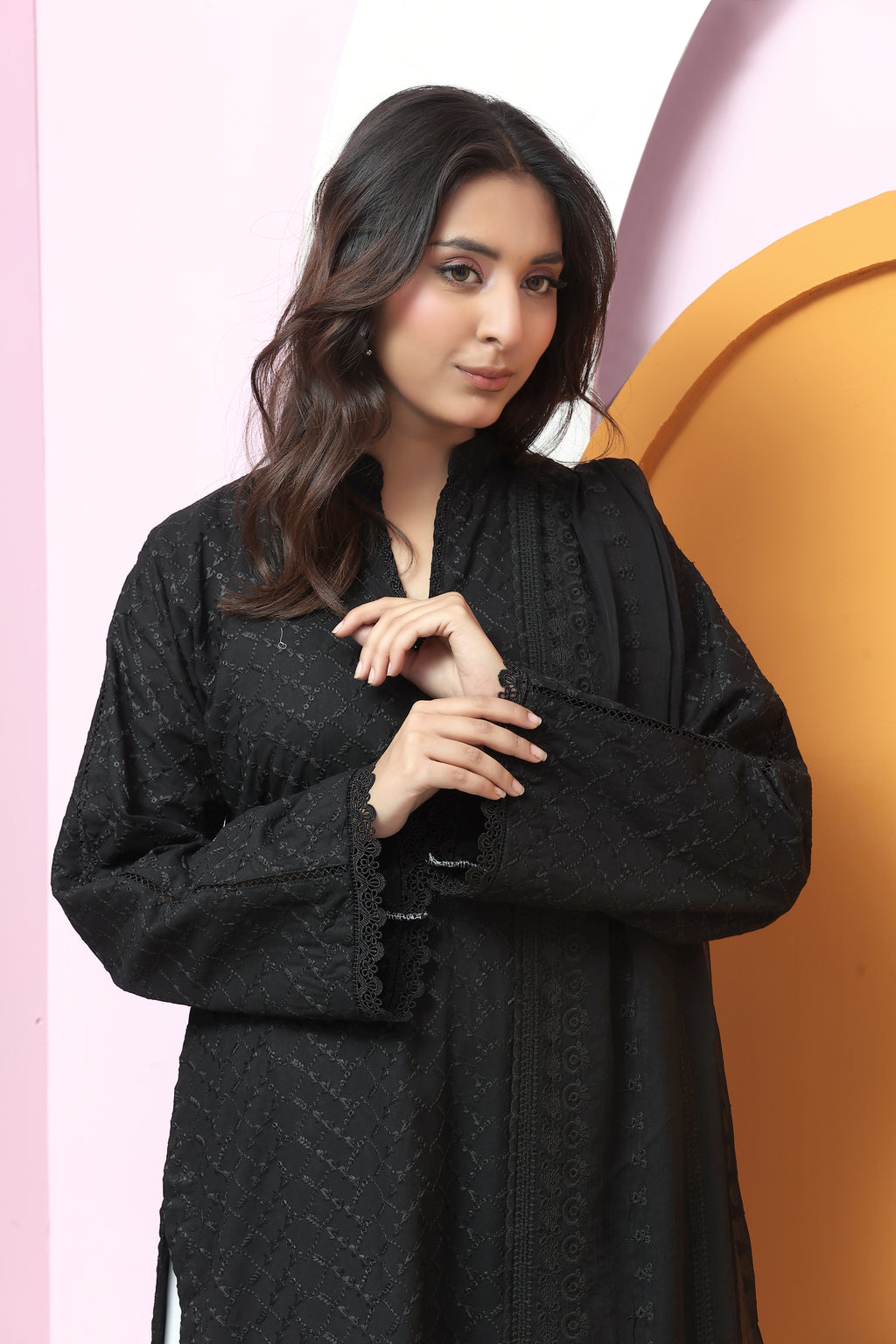 Eman Premium Chikankari Unstitched 3pcs suit
