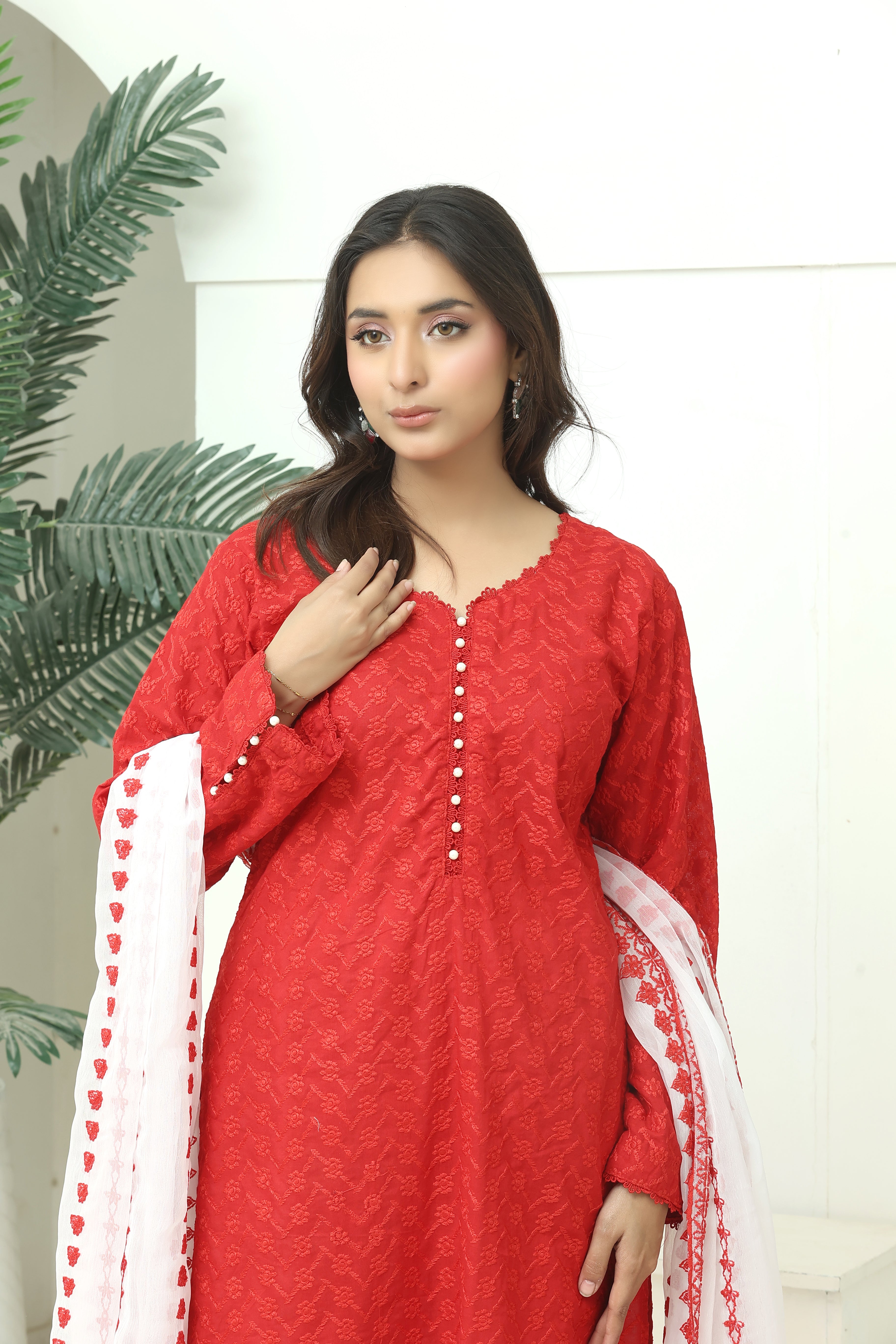 Premium Chikankari Unstitched 3pcs suit