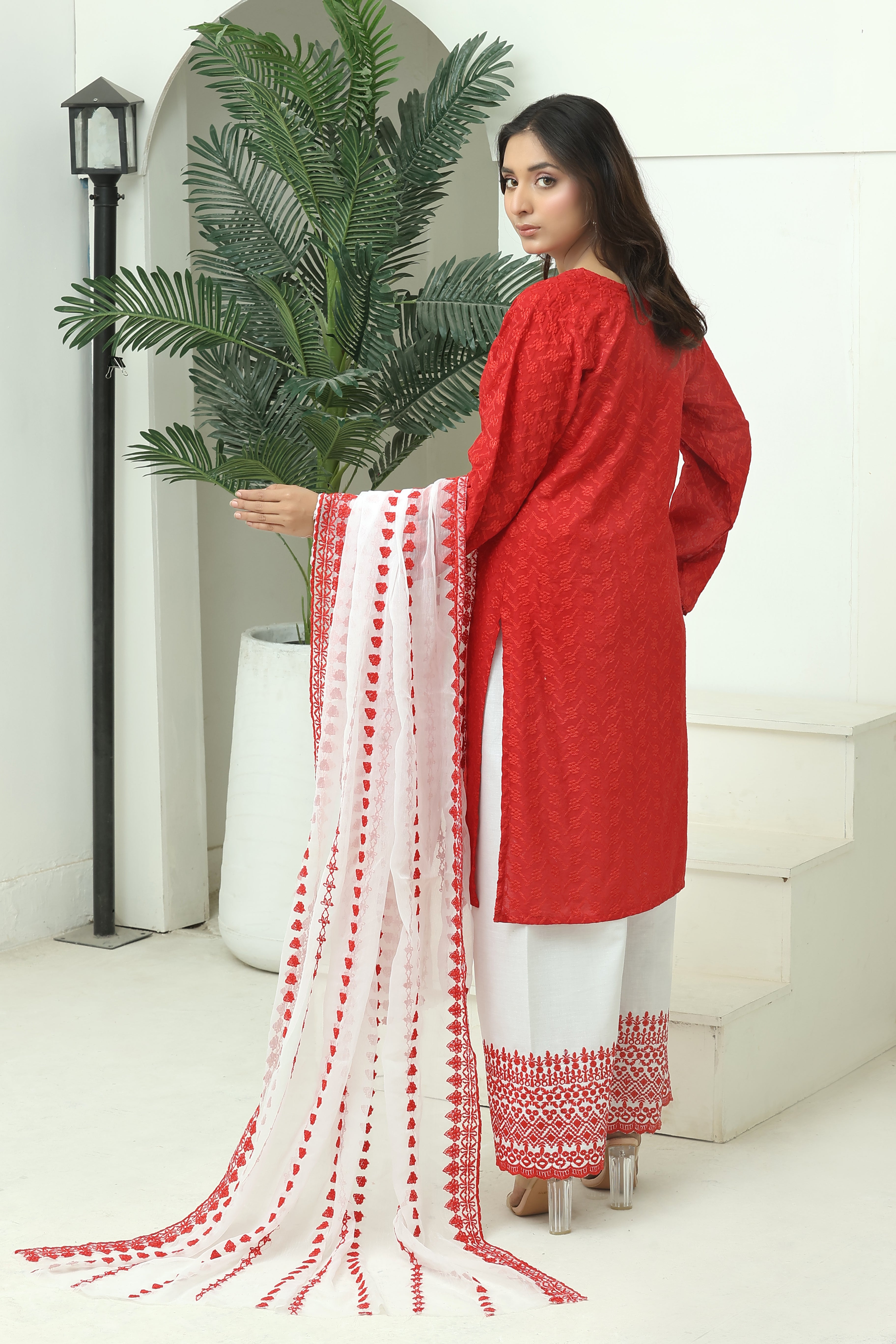 Premium Chikankari Unstitched 3pcs suit