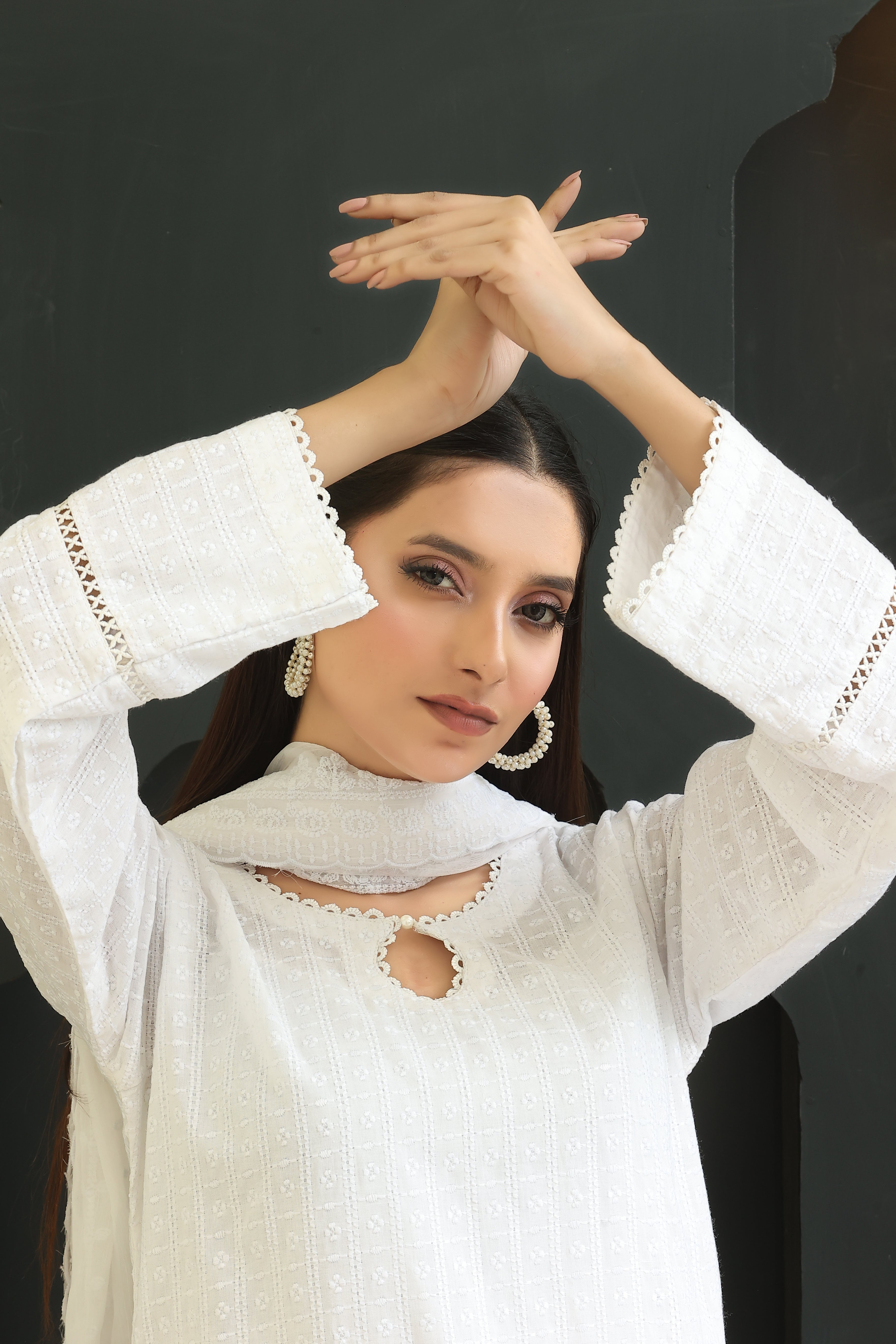 Premium Chikankari Unstitched 3pcs suit