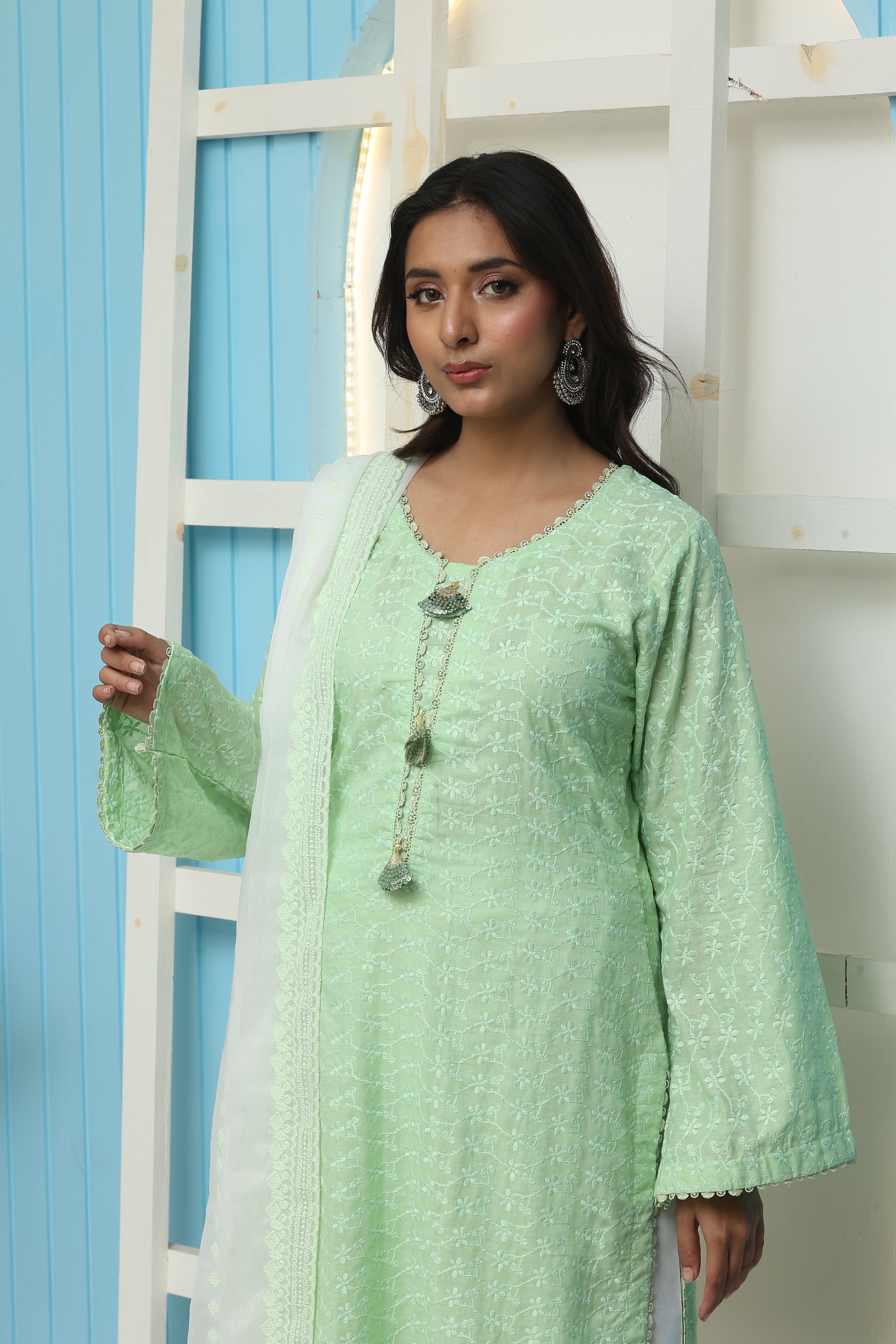 Premium Chikankari Unstitched 3pcs suit