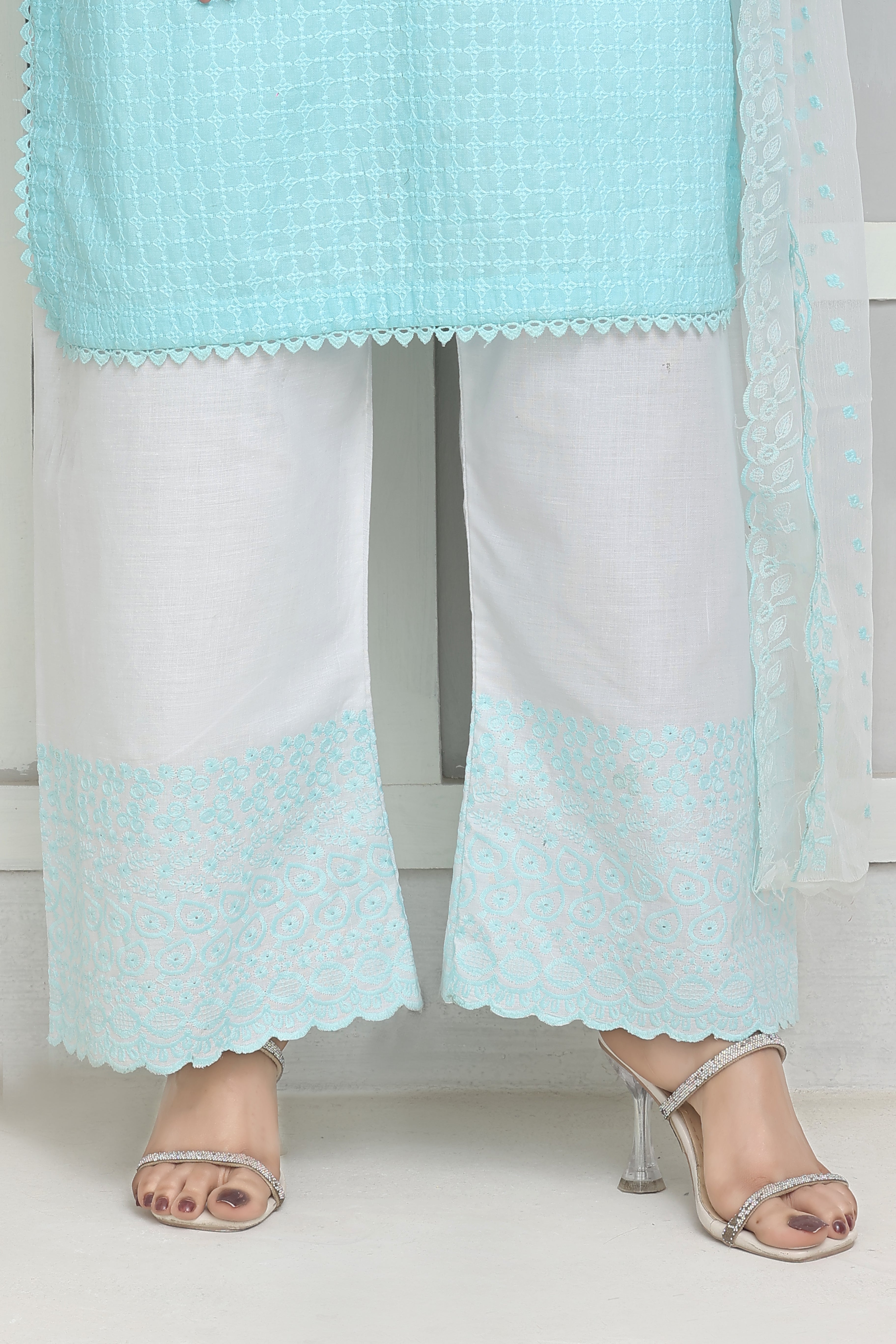 Humna Premium Chikankari Unstitched 3pcs suit