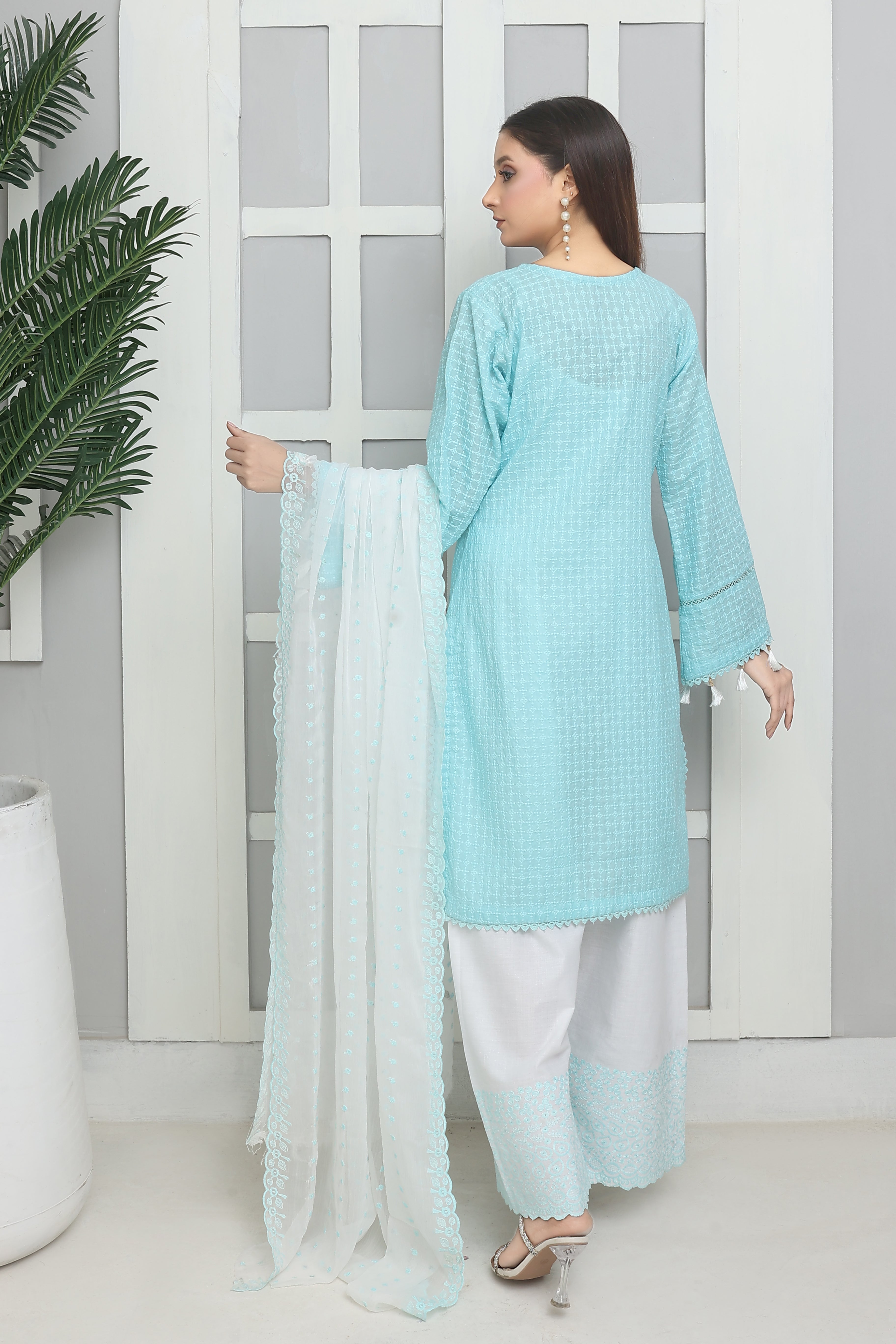Humna Premium Chikankari Unstitched 3pcs suit