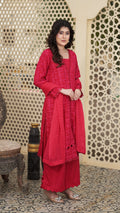 Gulabo – Premium Embroidered Stitched Dhanak 3 Piece Suit | The Festive Pret