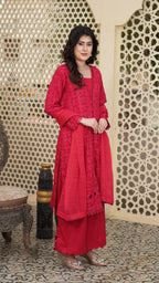 Gulabo – Premium Embroidered Stitched Dhanak 3 Piece Suit | The Festive Pret
