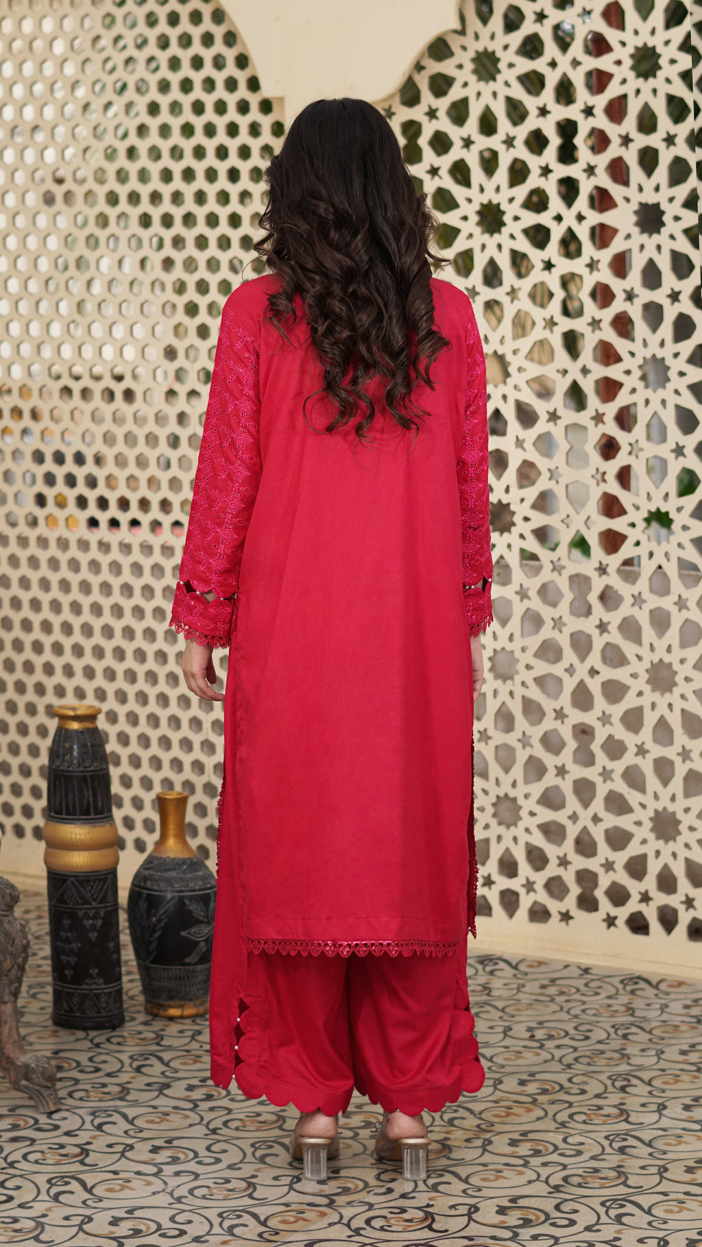 Gulabo – Premium Embroidered Stitched Dhanak 3 Piece Suit | The Festive Pret