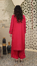 Gulabo – Premium Embroidered Stitched Dhanak 3 Piece Suit | The Festive Pret