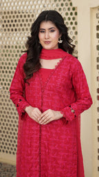 Gulabo – Premium Embroidered Stitched Dhanak 3 Piece Suit | The Festive Pret