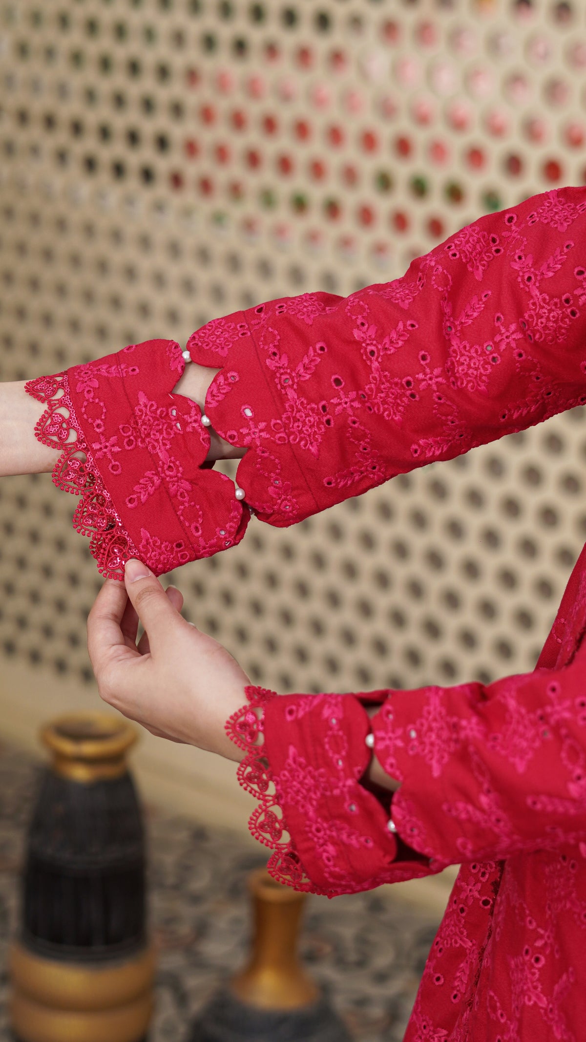 Gulabo – Premium Embroidered Stitched Dhanak 3 Piece Suit | The Festive Pret