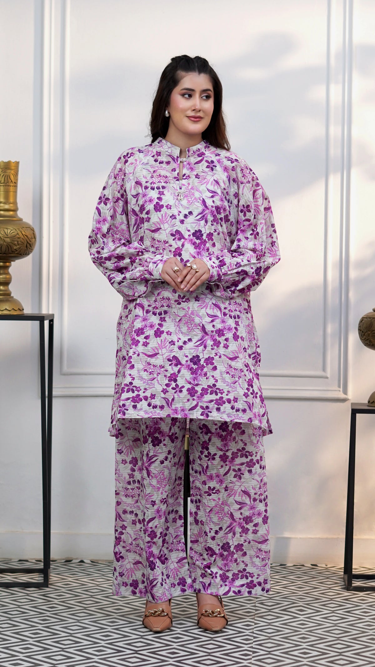 Orchid Muse – 2 Piece Printed Co-ord Set | The Western Edit