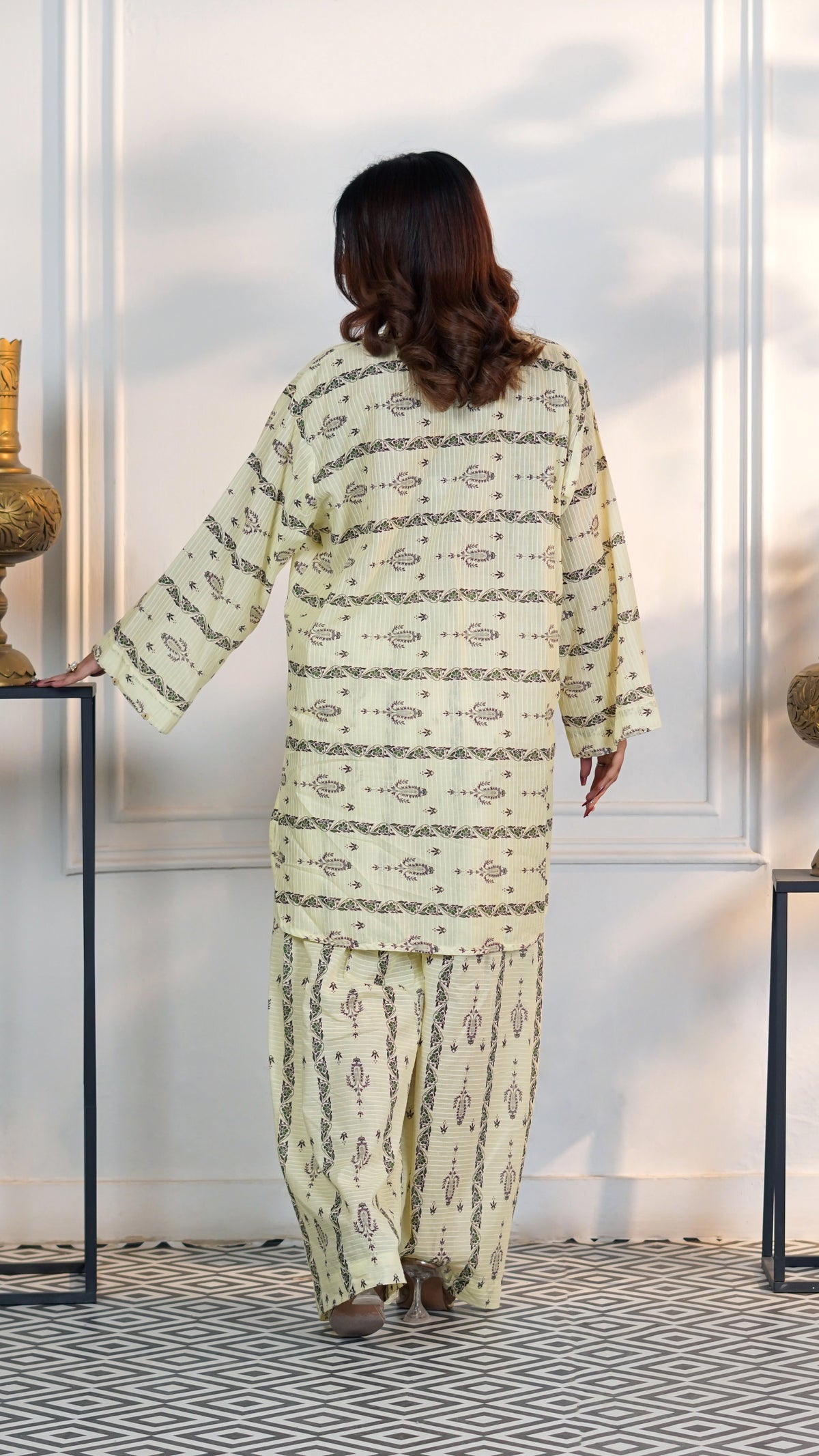 Lemon Heritage – 2 Piece Printed Co-ord Set | The Western Edit