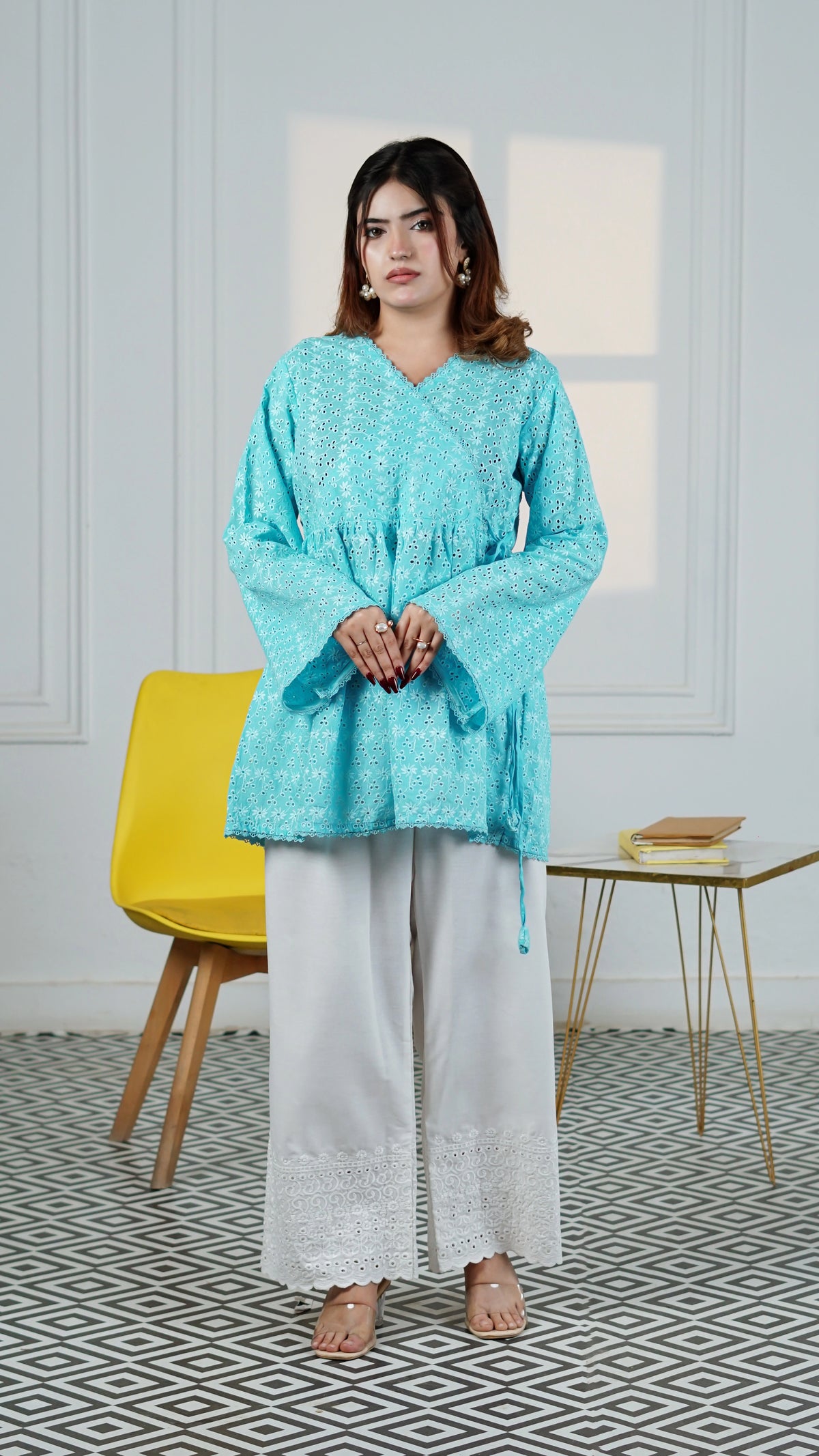 Aqua Grace Wrap Top | The Western Edit