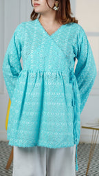 Aqua Grace Wrap Top | The Western Edit