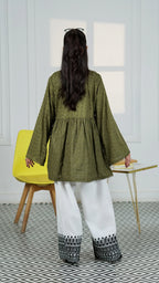 Olive Eyelet Wrap Top | The Western Edit