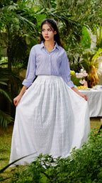 Jasmine Vine Chikankari Maxi Skirt | The Western Edit