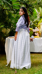 Jasmine Vine Chikankari Maxi Skirt | The Western Edit