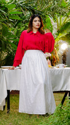 Daisy Dew Chikankari Maxi Skirt | The Western Edit