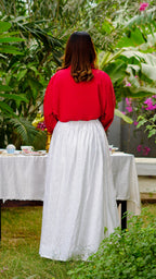 Daisy Dew Chikankari Maxi Skirt | The Western Edit