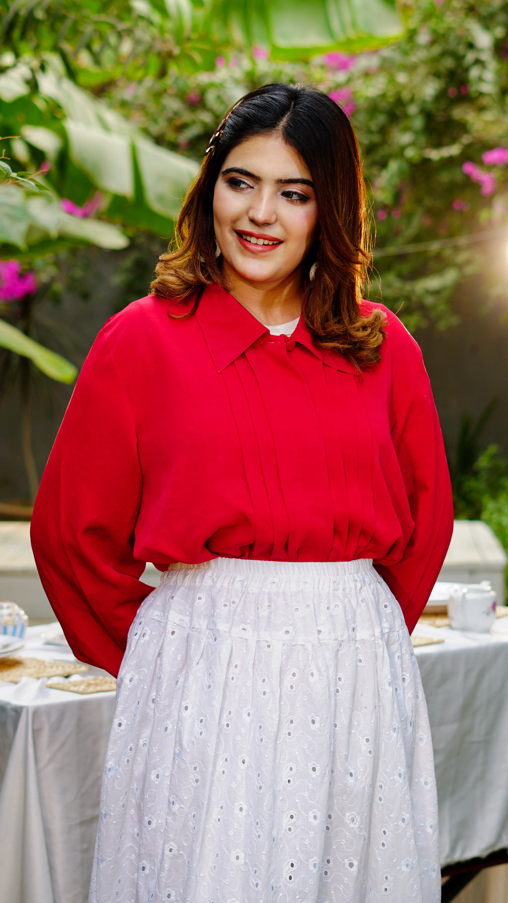 Daisy Dew Chikankari Maxi Skirt | The Western Edit